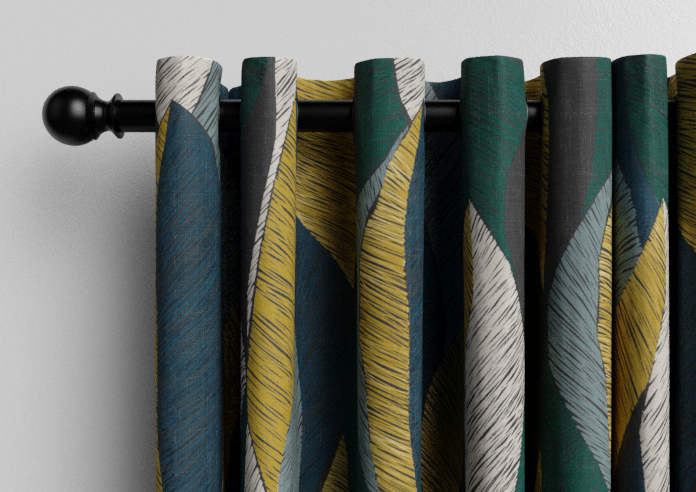 Anthurium, Teal - Made to Measure Curtains - Image 12